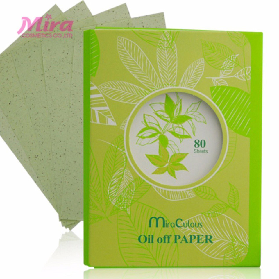 Giấy thấm dầu tinh chất trà xanh Mira Culous Oil Off Paper 80 tờ